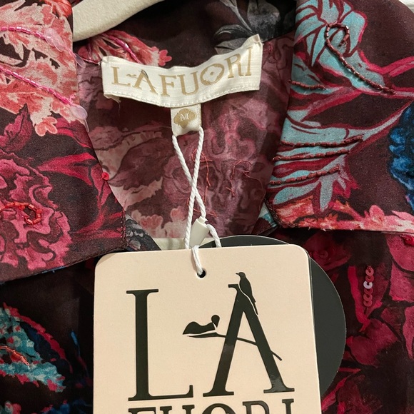 NWT silk La Fuori maxi dress. Hand beaded. Size M (fits US 6) - Picture 2 of 8